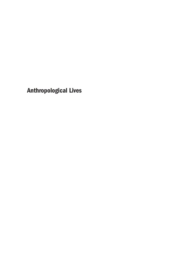 Cover of Anthropological Lives