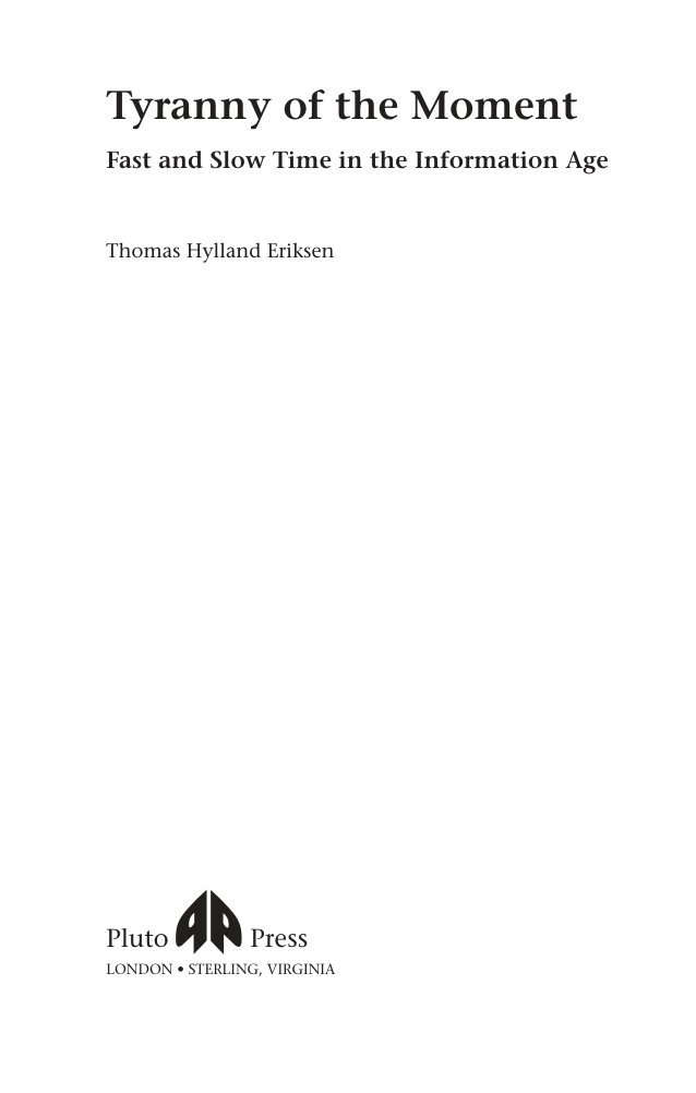 Cover of Tyranny Of The Moment