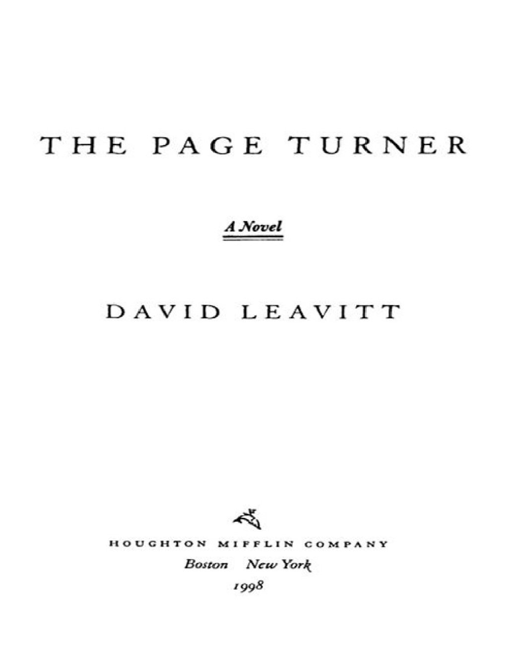 Cover of Page Turner Pa