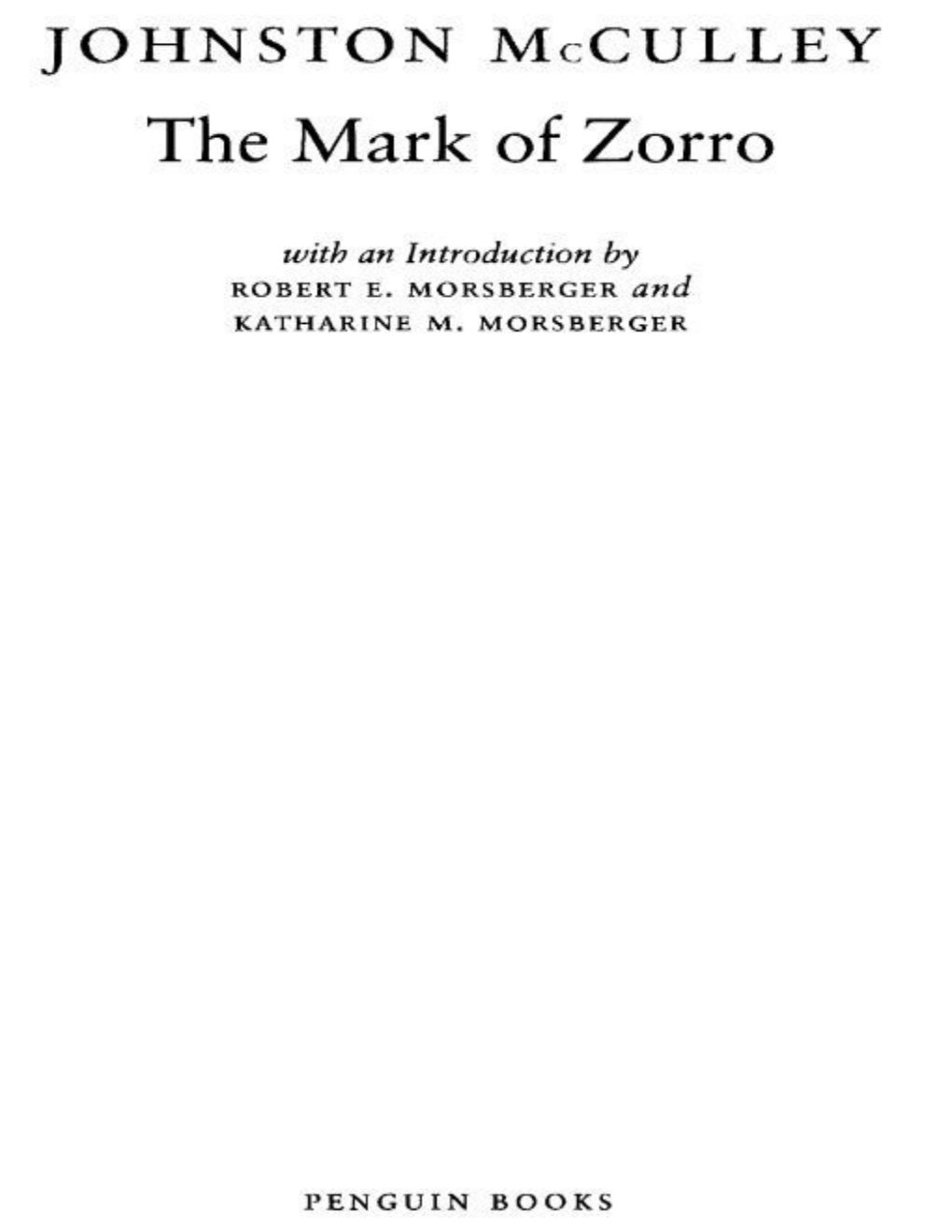 Cover of The Mark of Zorro