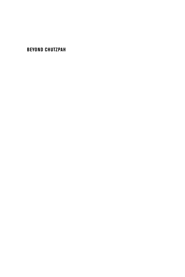 Cover of BEYOND CHUTZPAH
