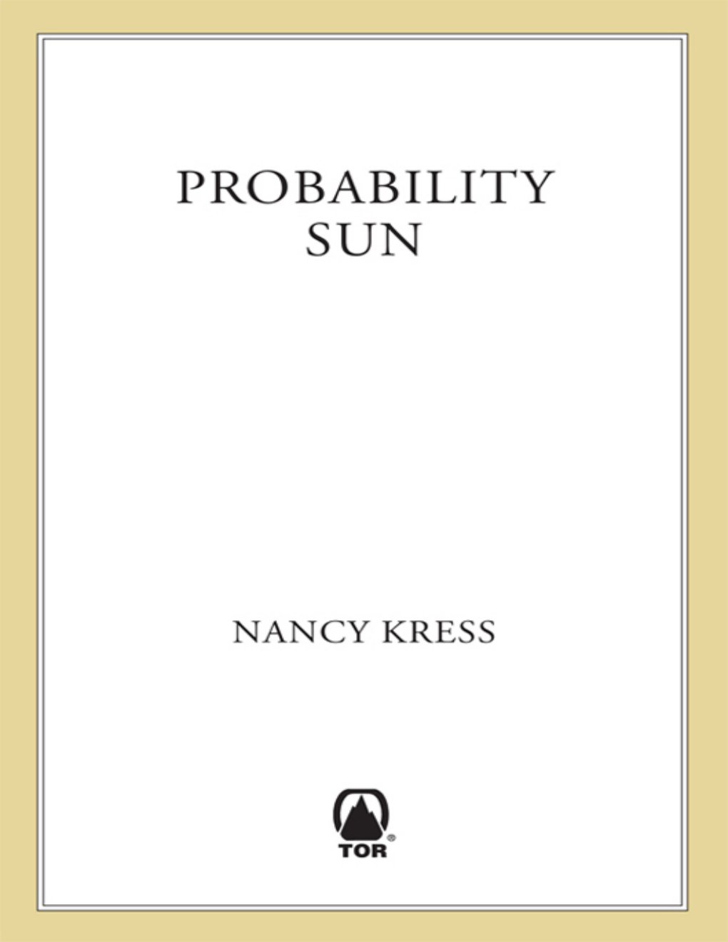 Cover of Probability Sun (2000)