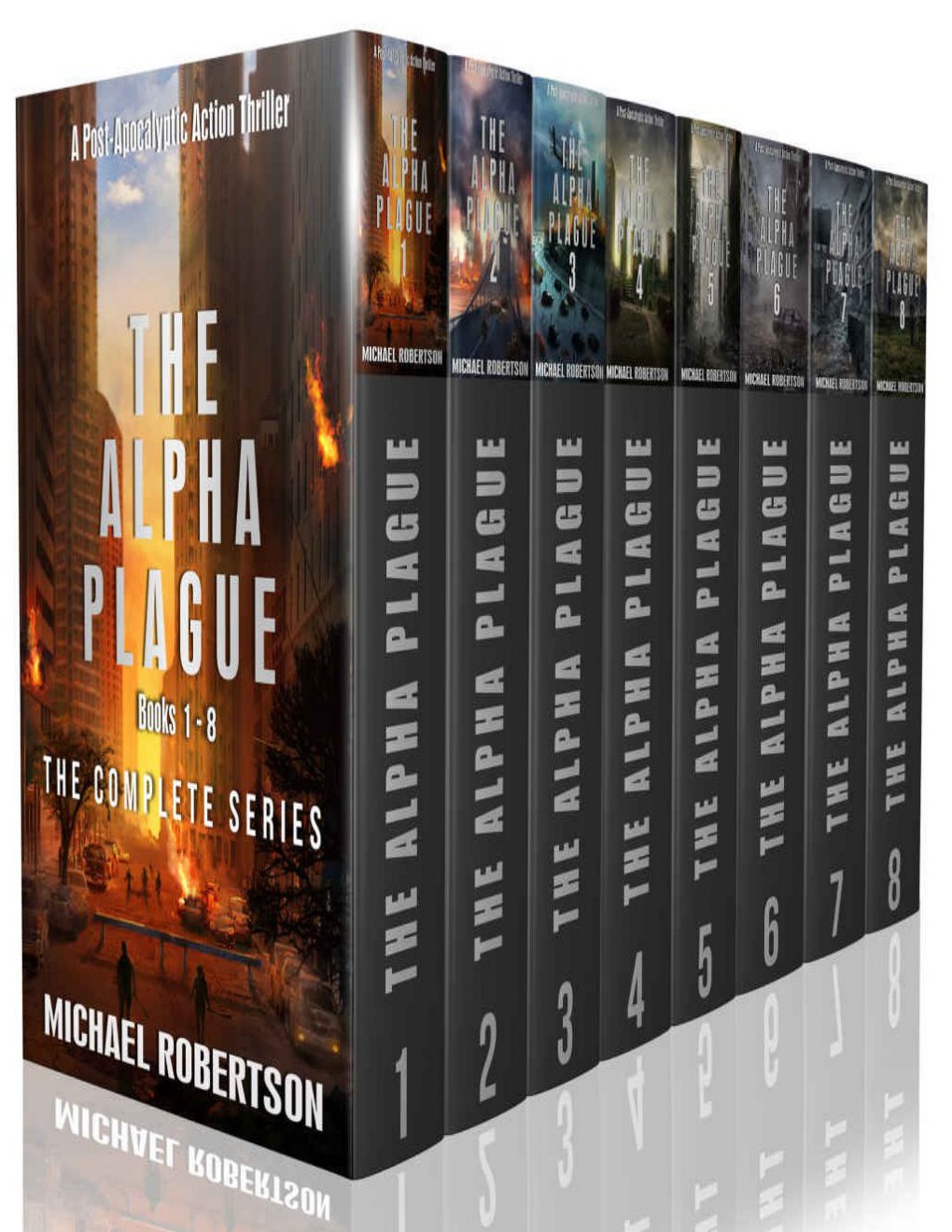 Cover of The Alpha Plague - Books 1 - 8: A Post-Apocalyptic Action Thriller