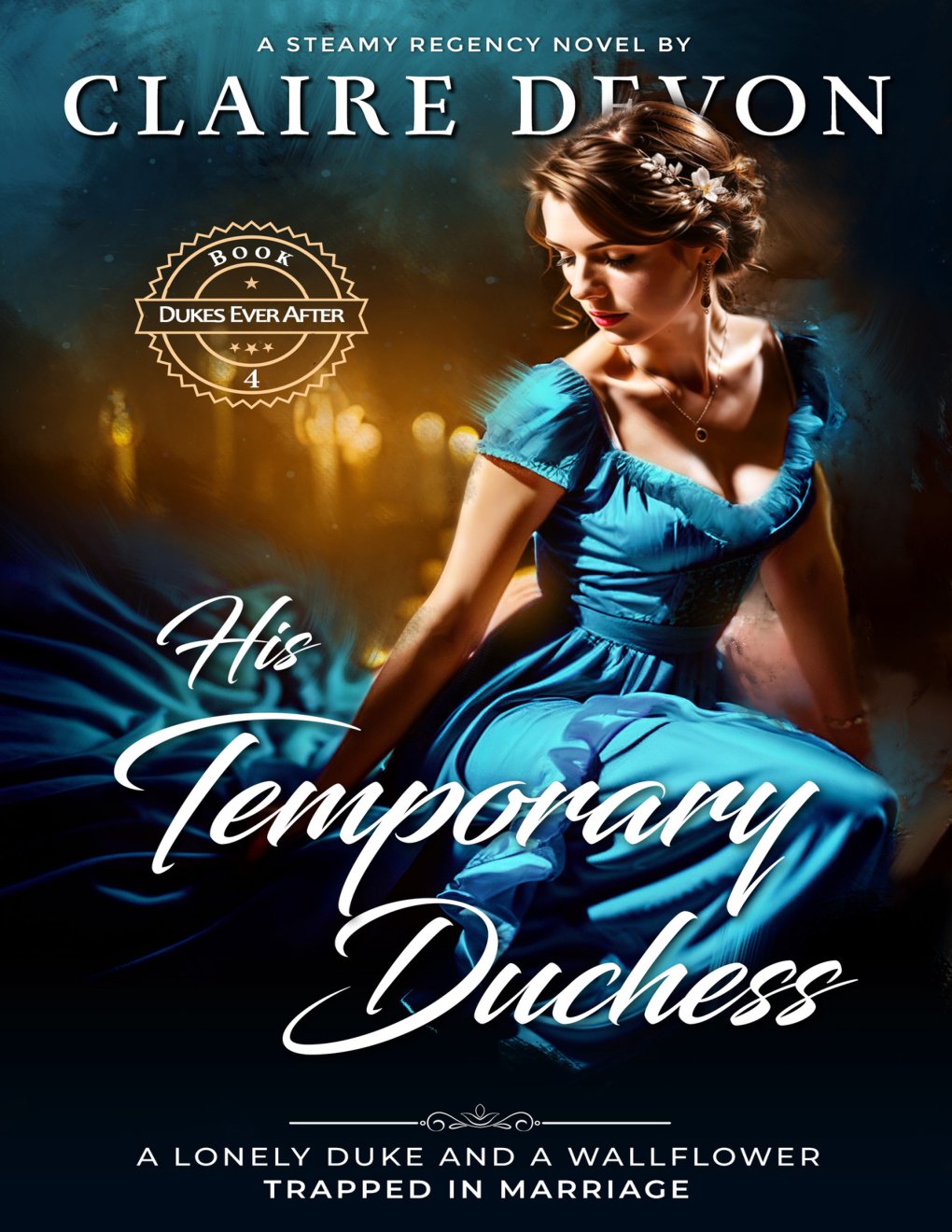 Cover of His Temporary Duchess: A Steamy Marriage of Convenience Historical Regency Romance Novel (Dukes Ever After Book 5)
