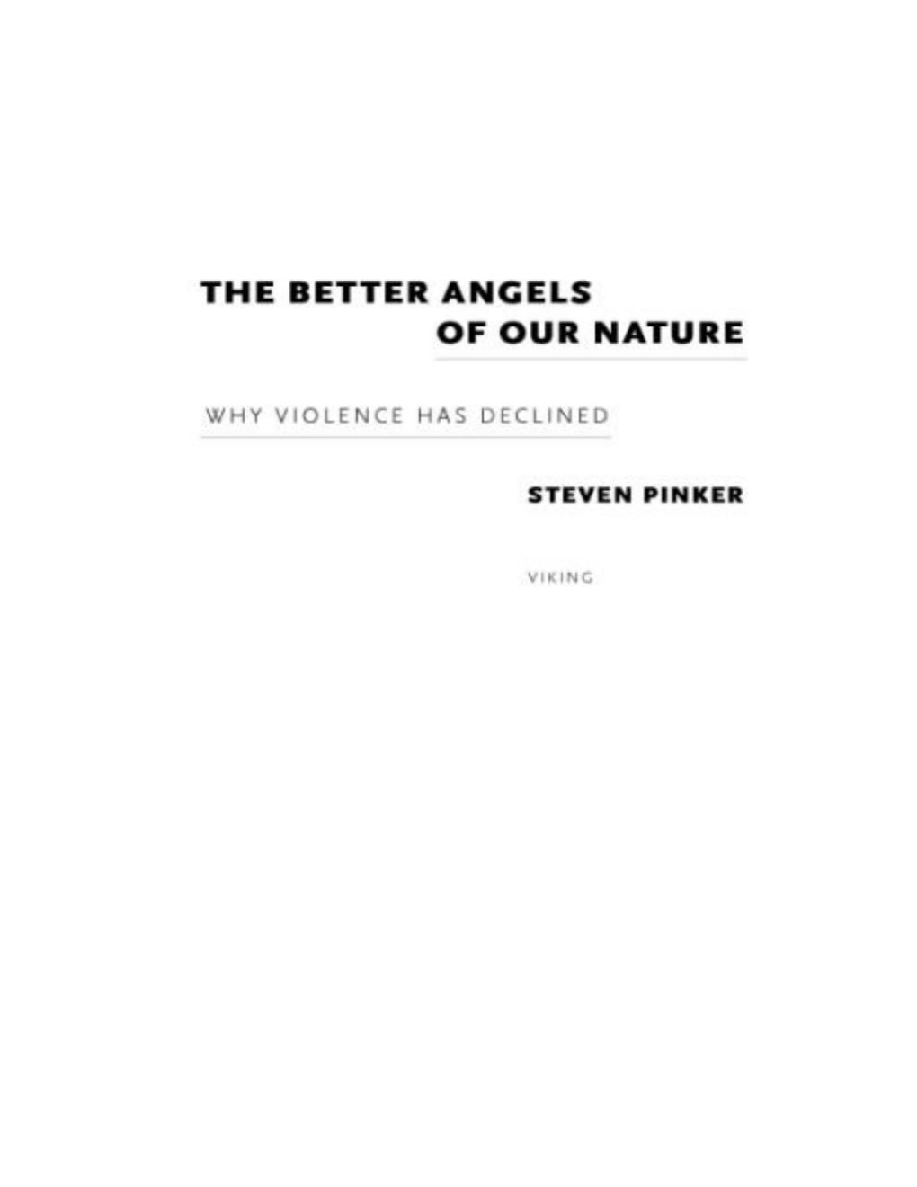 Cover of The Better Angels of Our Nature