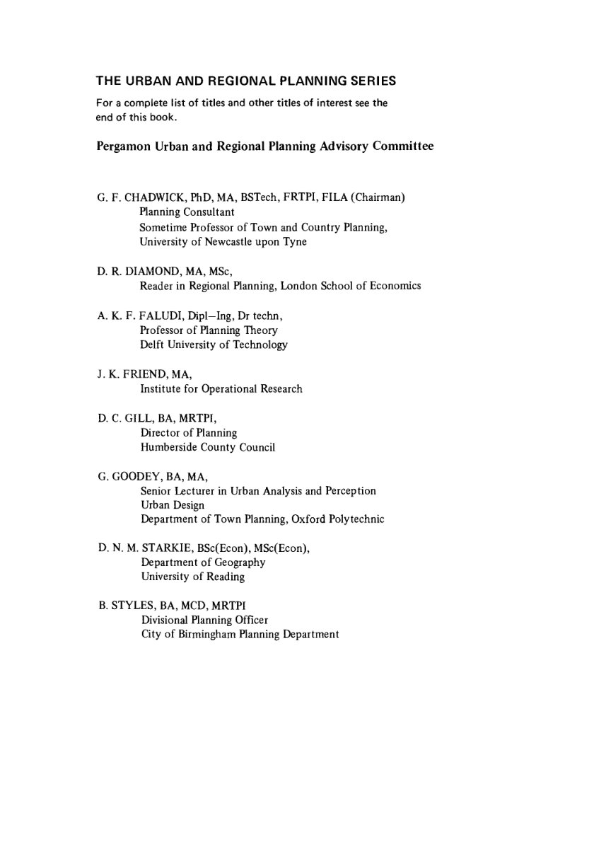 Cover of THE URBAN AND REGIONAL PLANNING SERIES