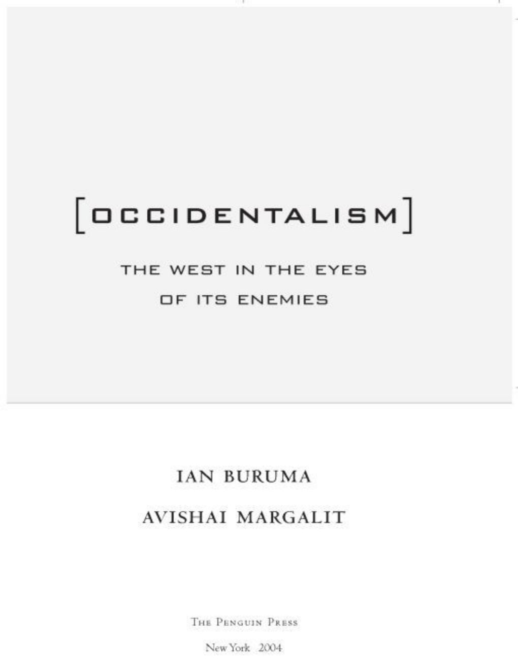 Cover of Occidentalism