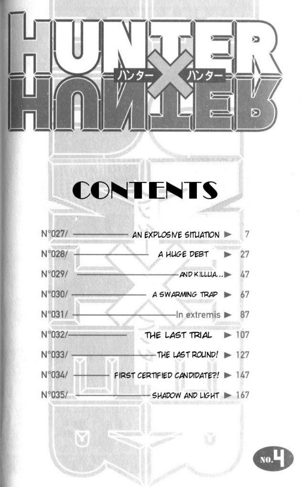 Cover of Hunter X Hunter vol 4
