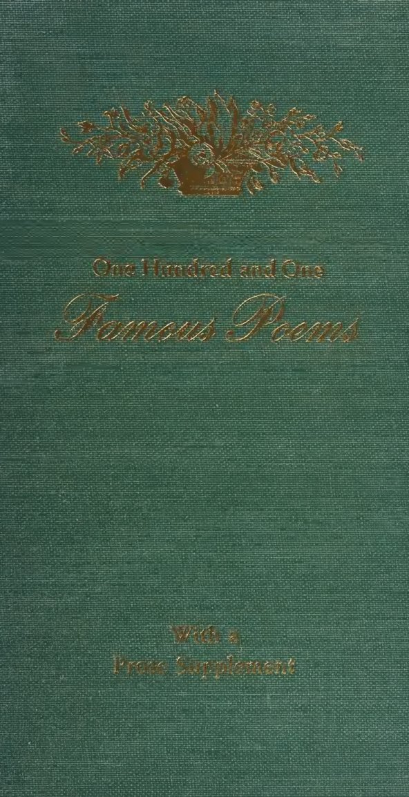 Cover of One hundred and one famous poems