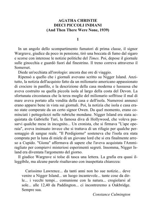 Cover of Dieci piccoli indiani