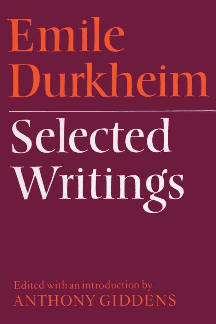 Cover of Emile Durkheim: Selected Writings