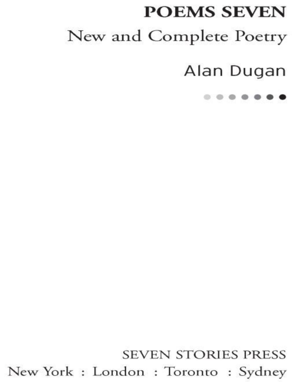 Cover of Poems Seven