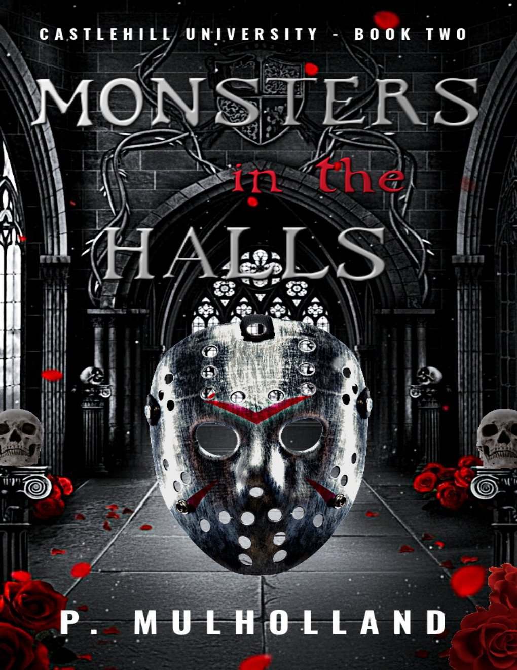 Cover of Monsters in the Halls- A Dark, Gothic Reverse Harem Romance