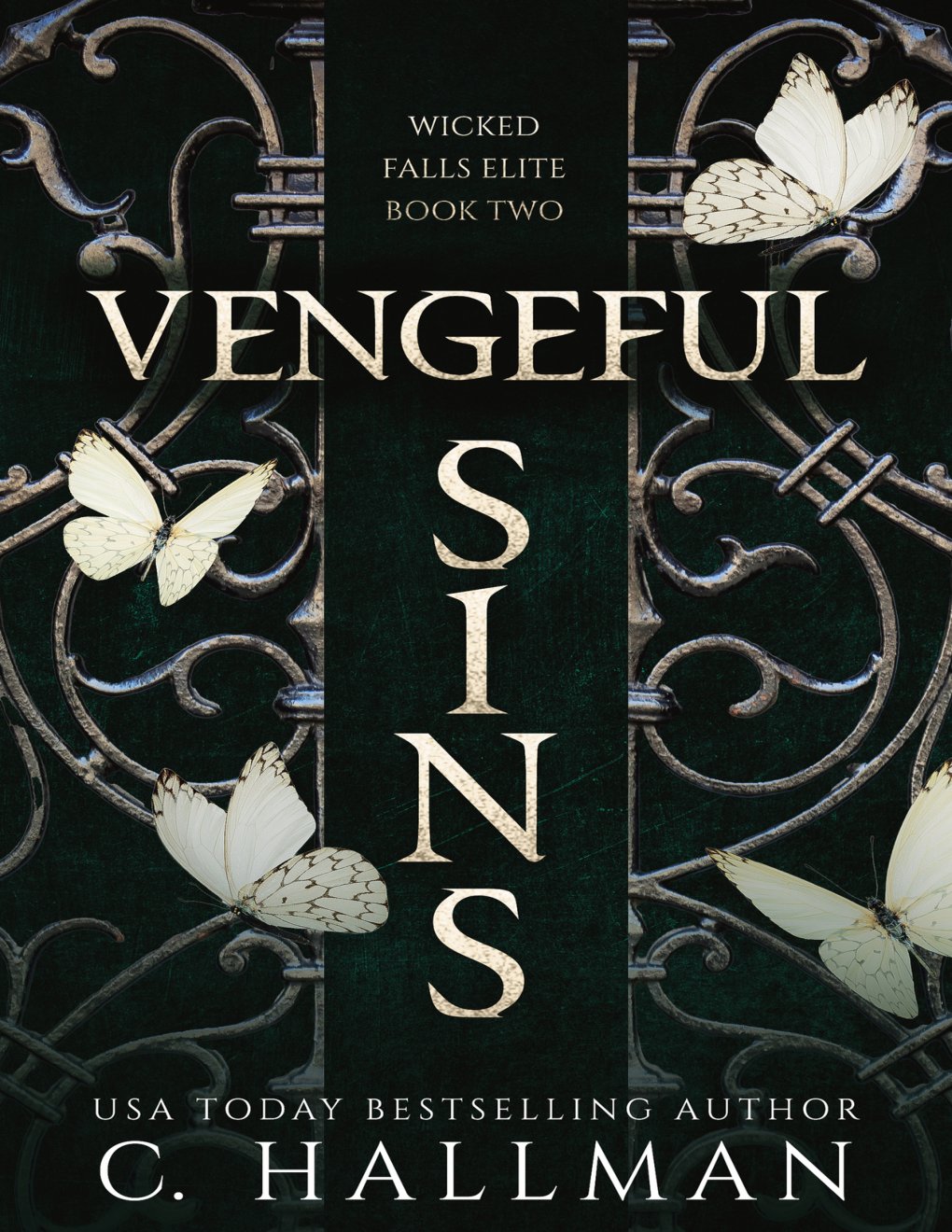 Cover of Vengeful Sins: A Dark Bully Romance (Wicked Falls Elite Book 2)