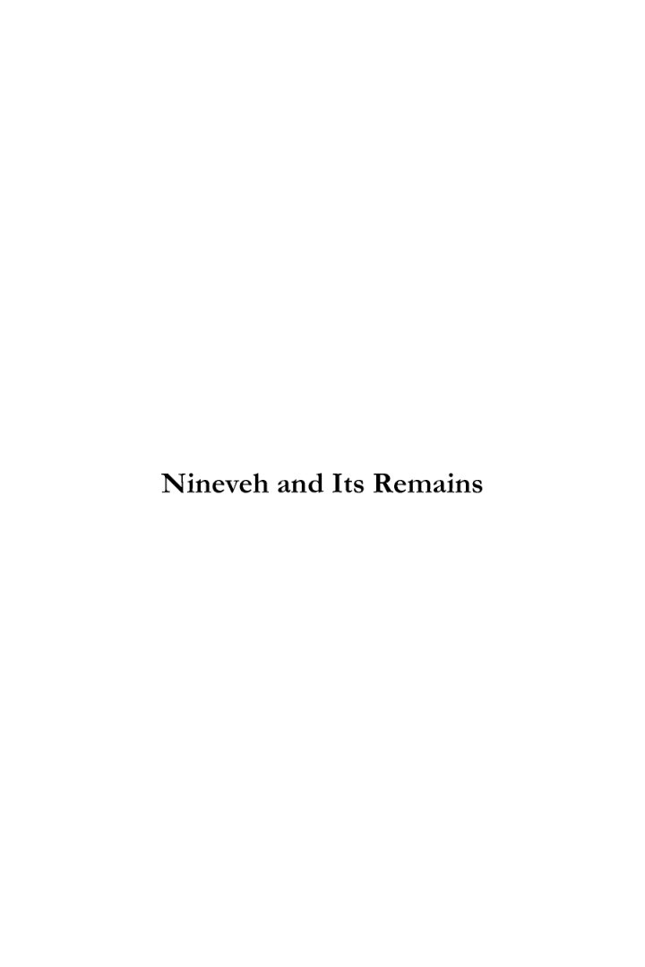 Cover of Nineveh and Its Remains