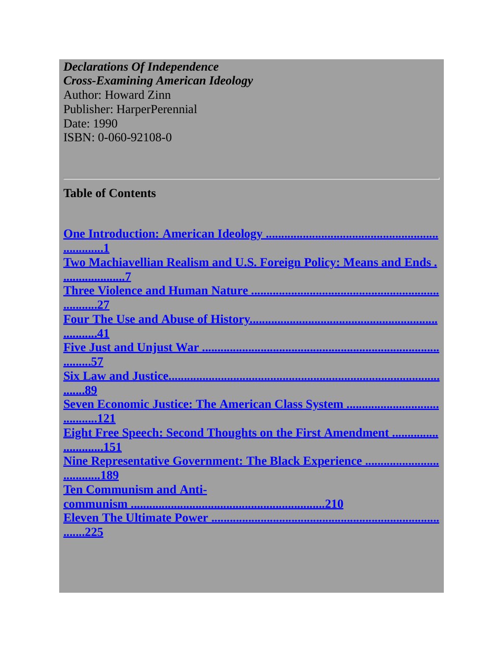 Cover of Howard Zinn