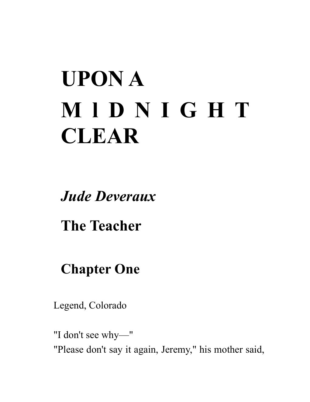 Cover of Upon A Midnight Clear