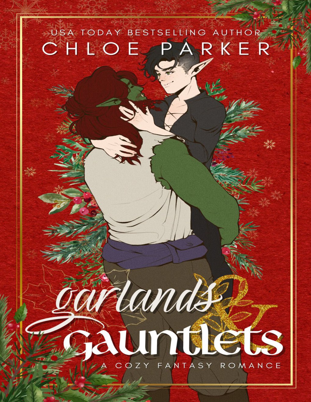 Cover of Garlands and Gauntlets: A Cozy Fantasy M/M Romance