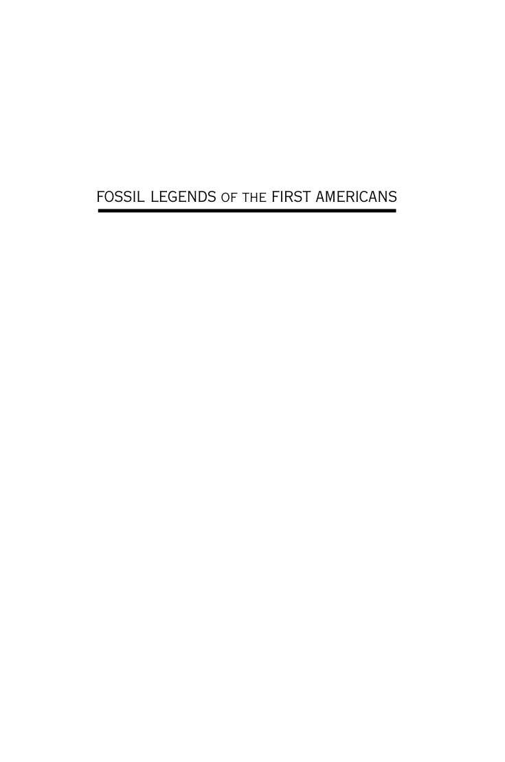 Cover of FOSSIL LEGENDS of the FIRST AMERICANS