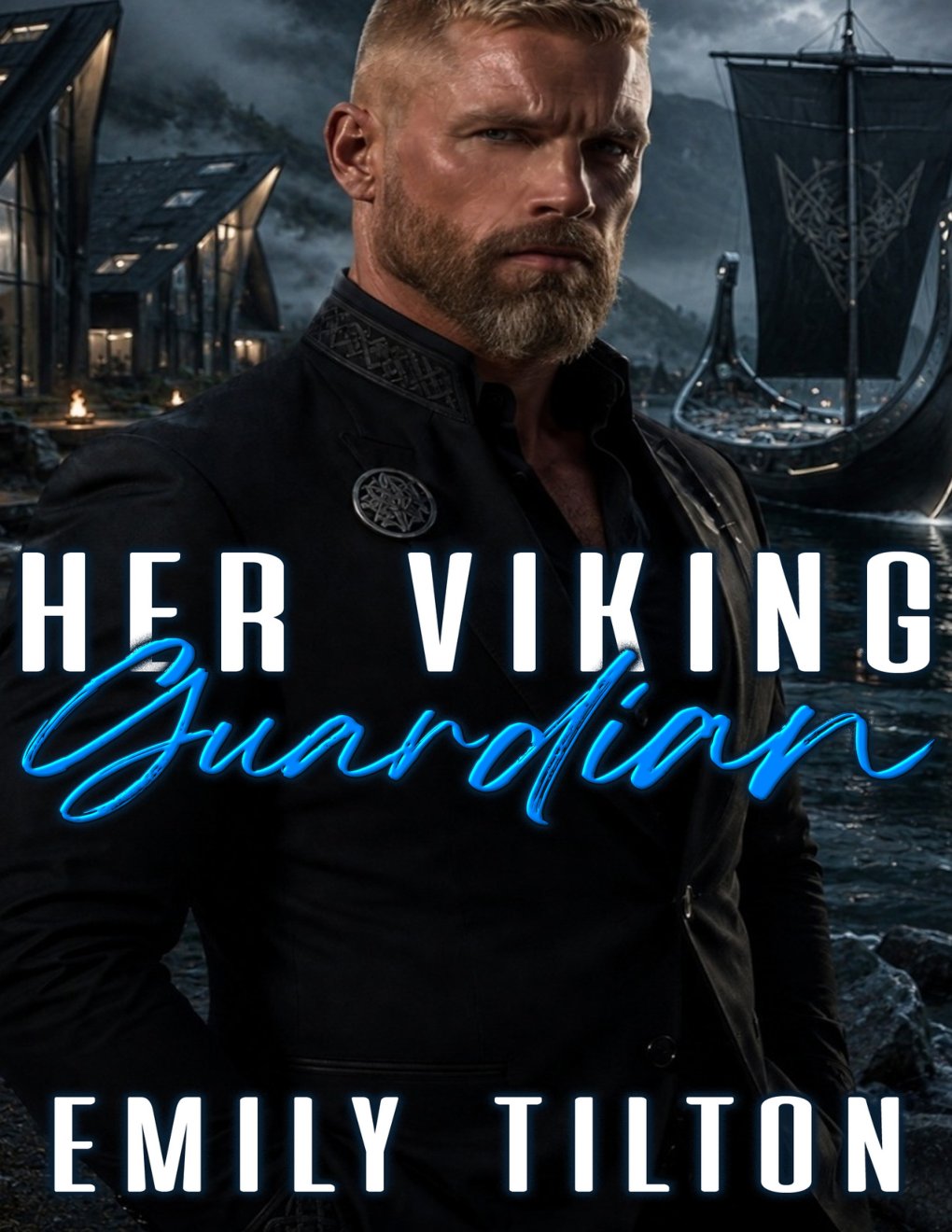 Cover of Her Viking Guardian: A Dark Sci-Fi Romance (Bound for Training Book 3)