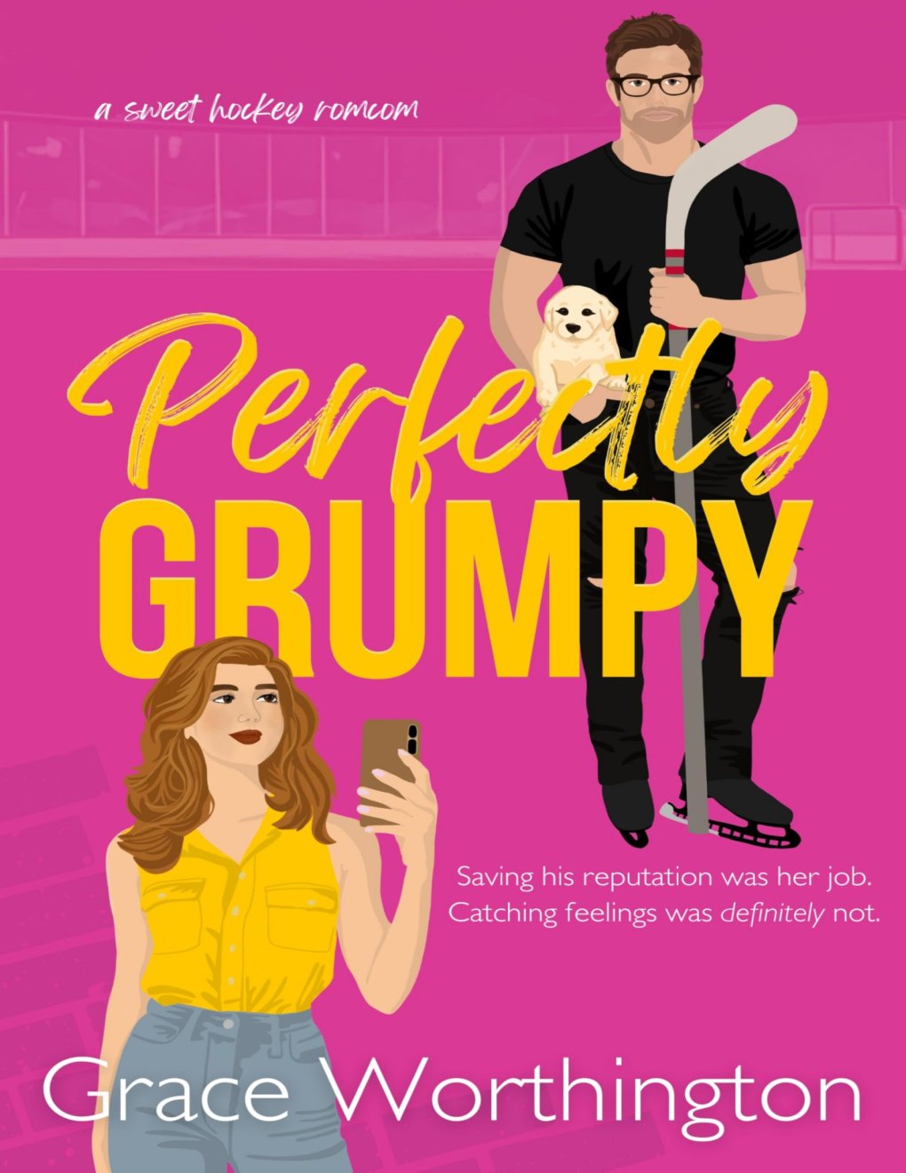 Cover of Perfectly Grumpy: A Sweet Hockey RomCom (Perfect Crush Hockey Romance Book 3)