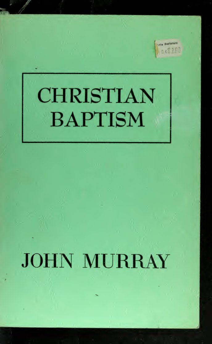 Cover of Christian baptism