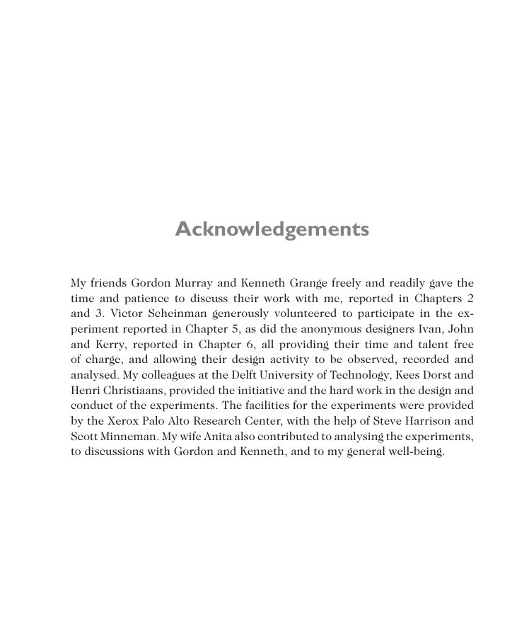 Cover of Acknowledgements