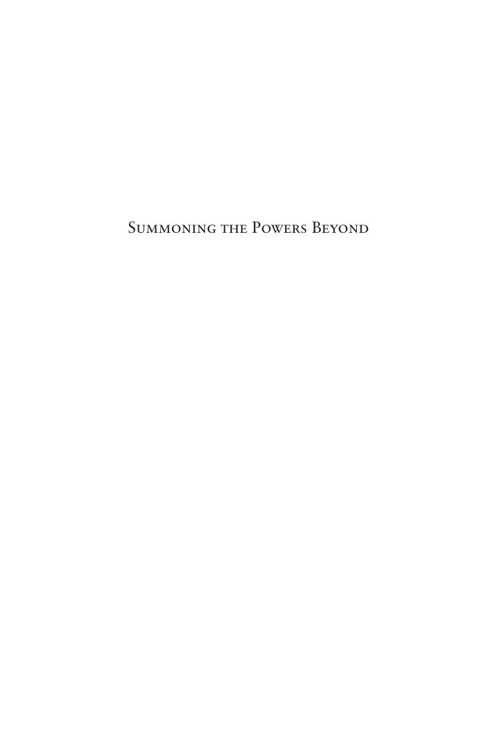 Cover of Summoning the Powers Beyond