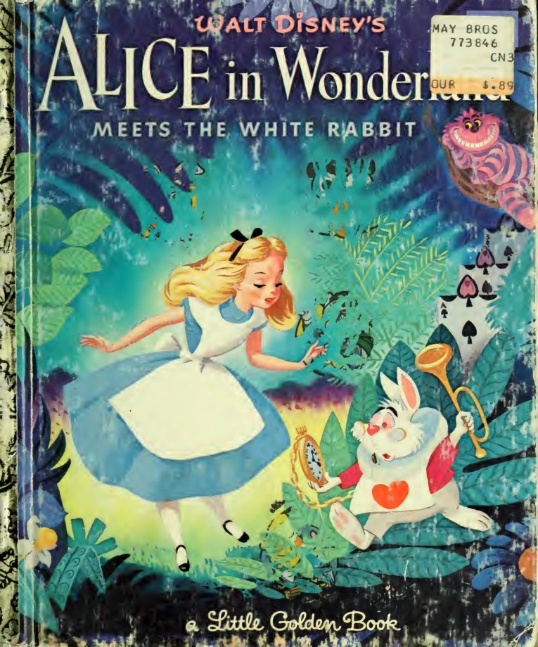Cover of Walt Disney's Alice in Wonderland meets the white rabbit