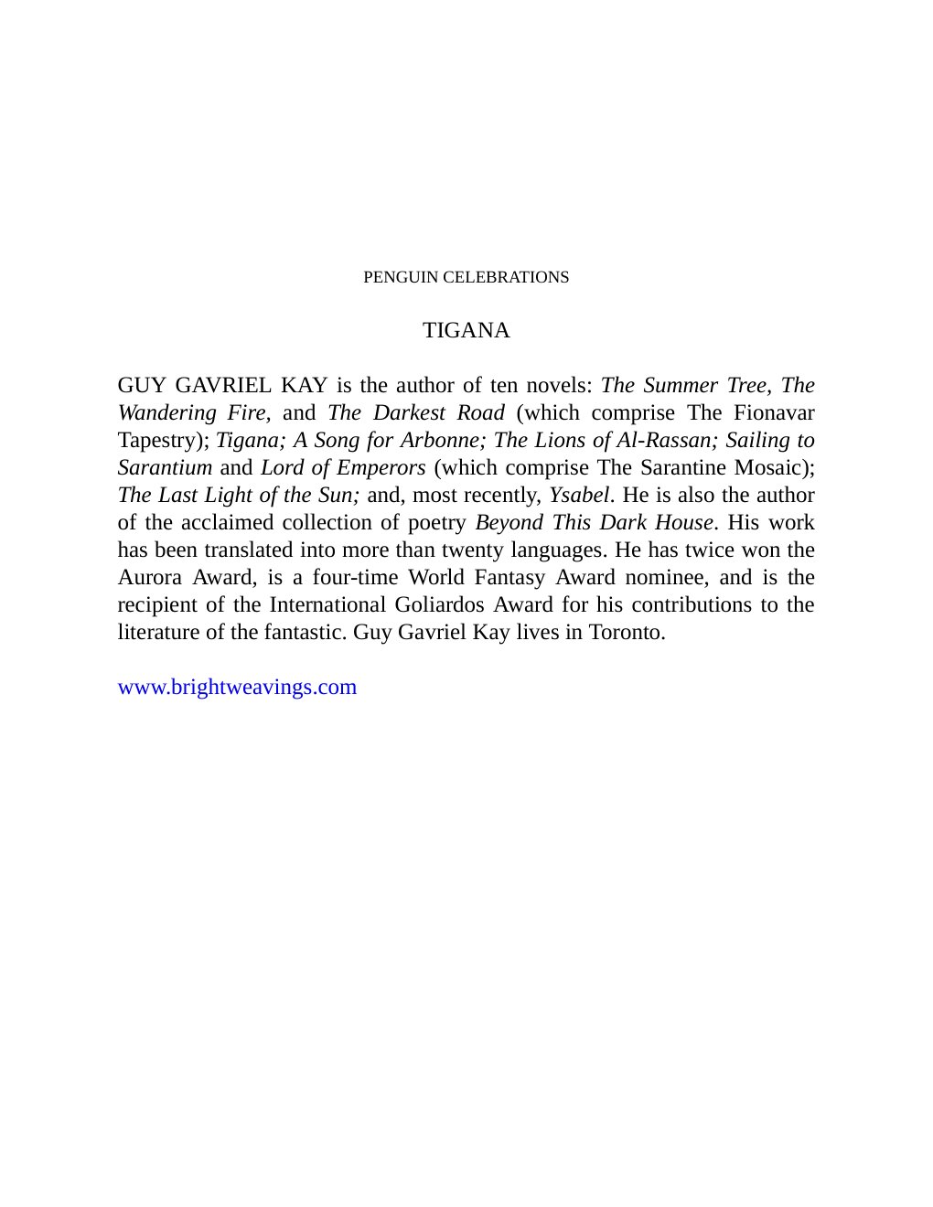 Cover of Tigana