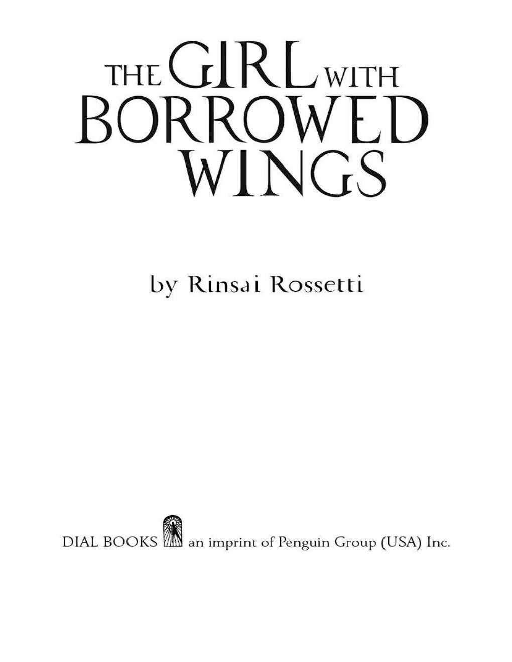 Cover of The Girl With Borrowed Wings