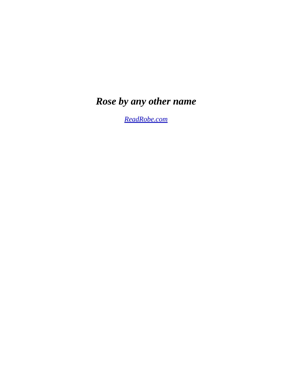 Cover of Rose by Any Other Name