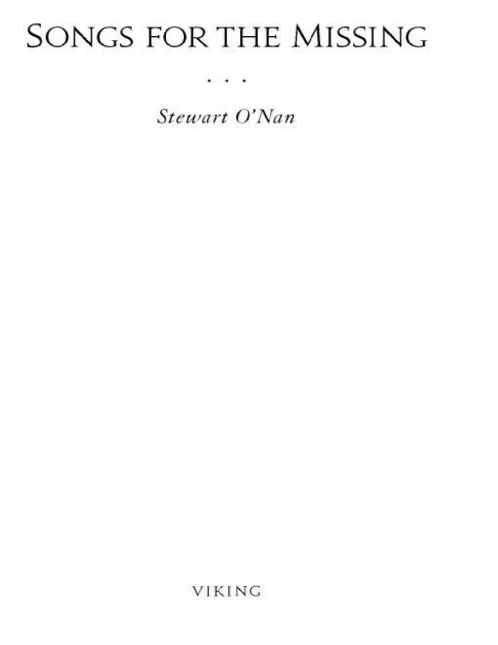 Cover of Songs for the Missing