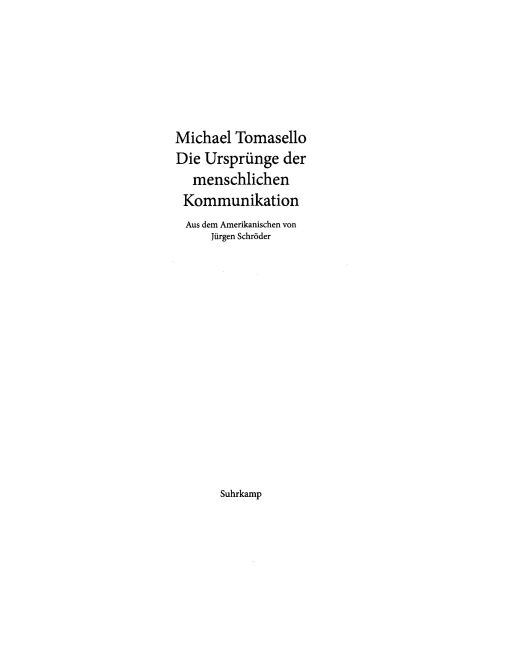 Cover of Michael Tomasello
