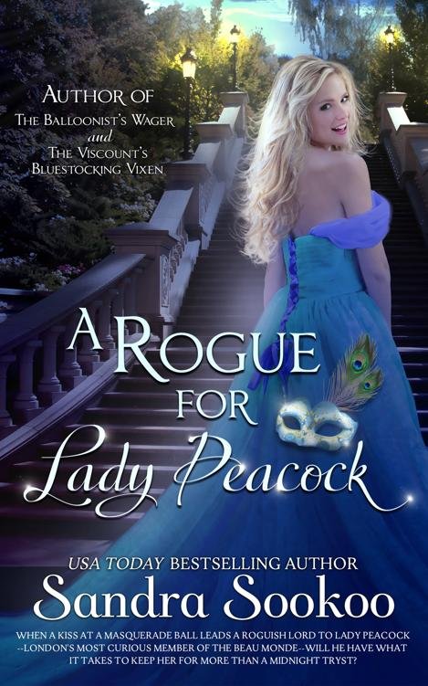Cover of A Rogue for Lady Peacock- a steamy Regency standalone romance (Headstrong Heroines