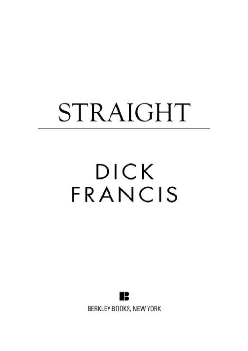 Cover of Straight