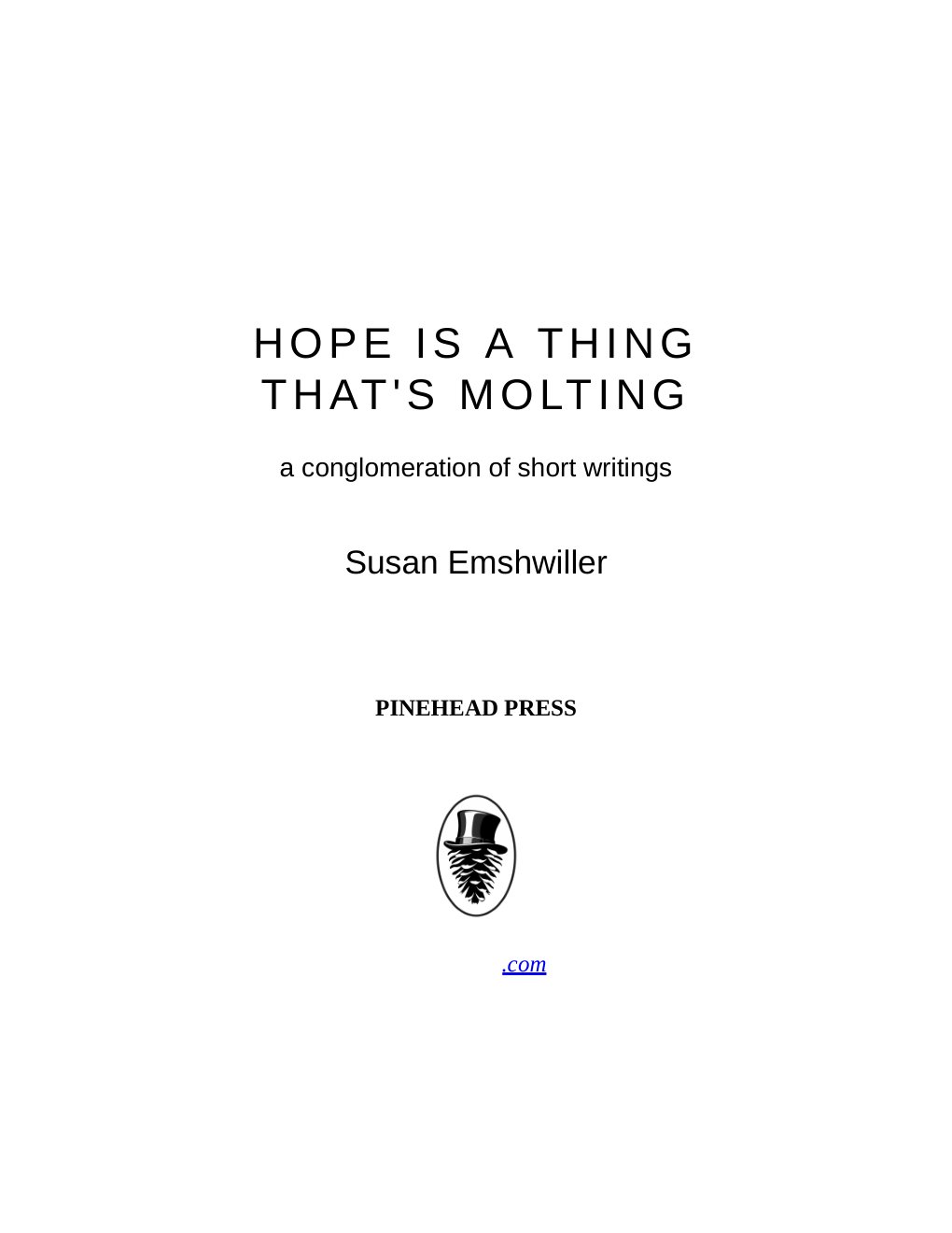 Cover of HOPE IS a THING THAT'S MOLTING