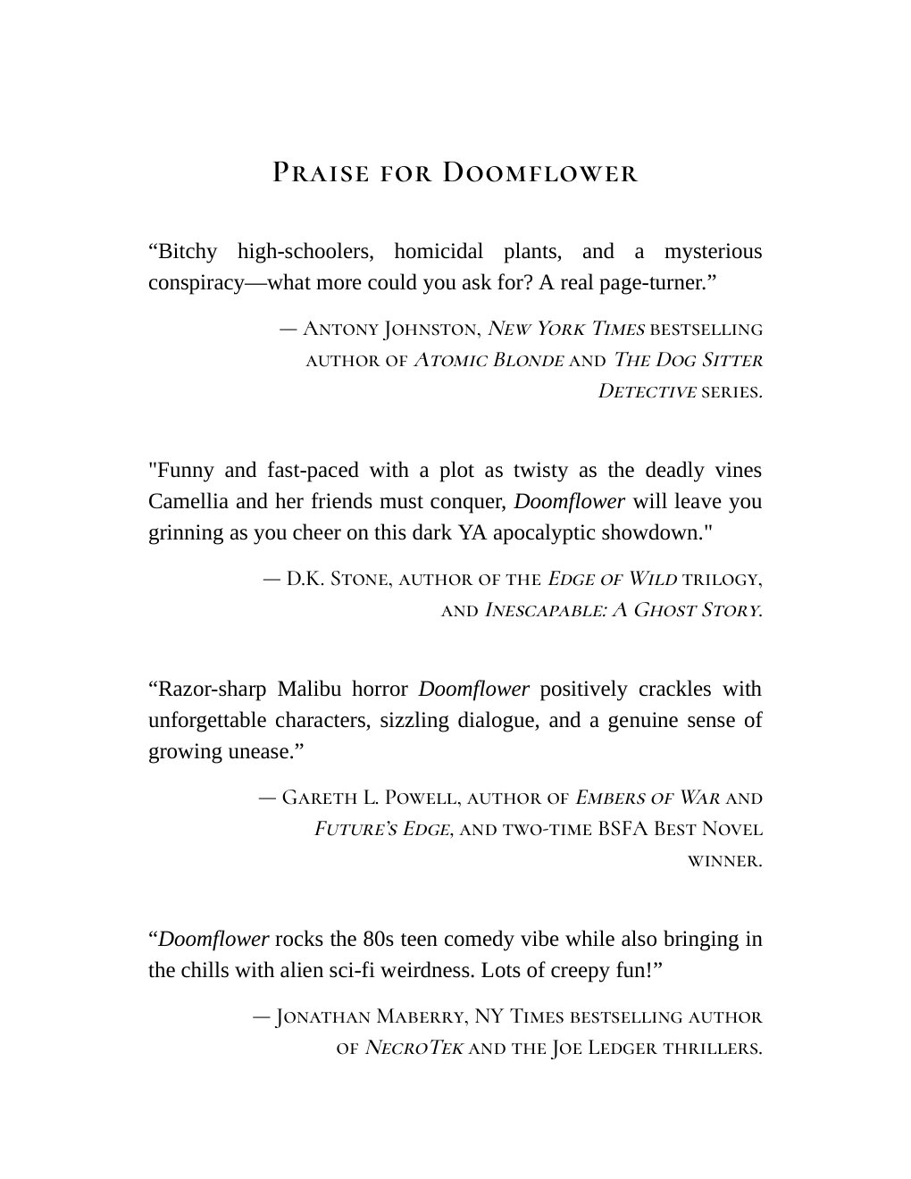 Cover of Doomflower (2025)