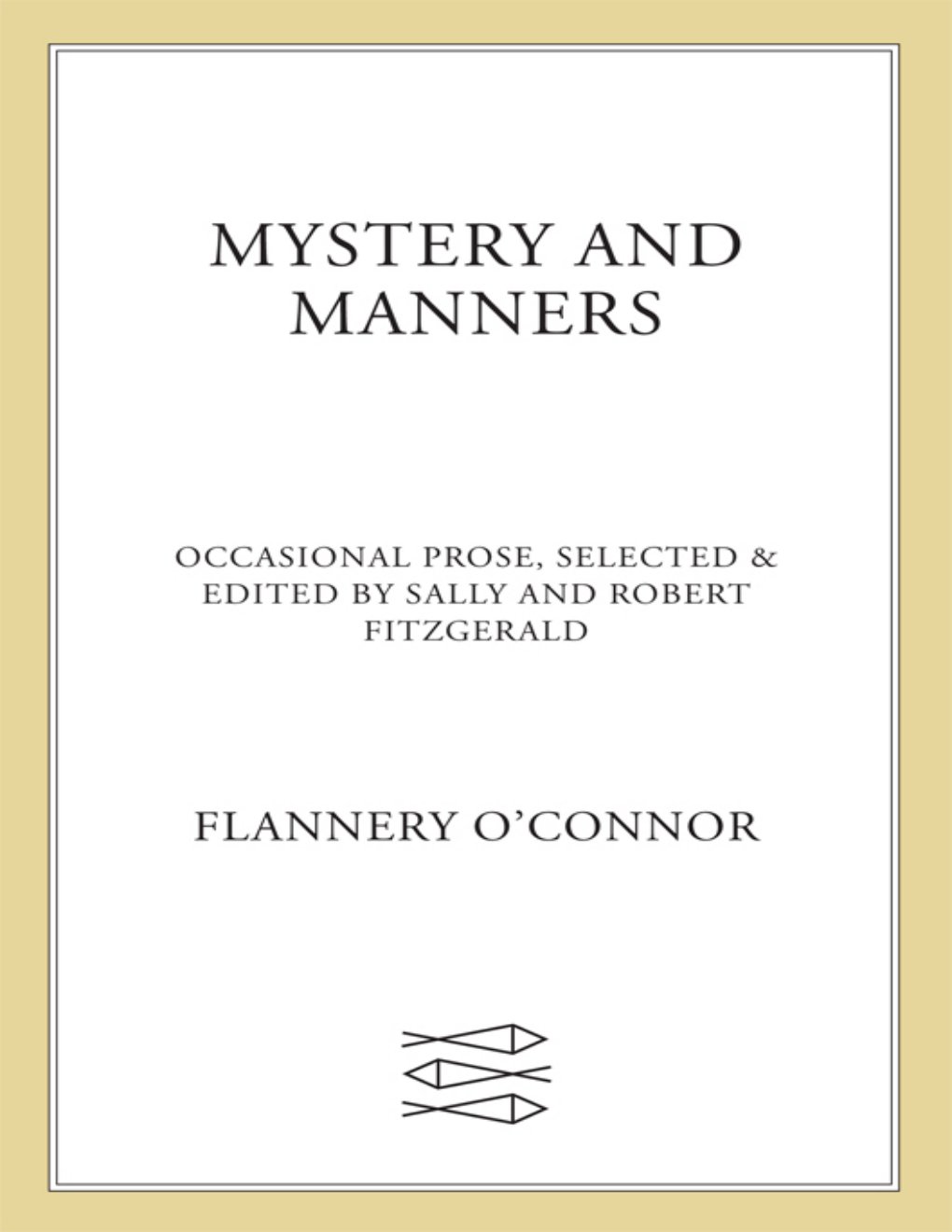 Cover of Mystery and Manners