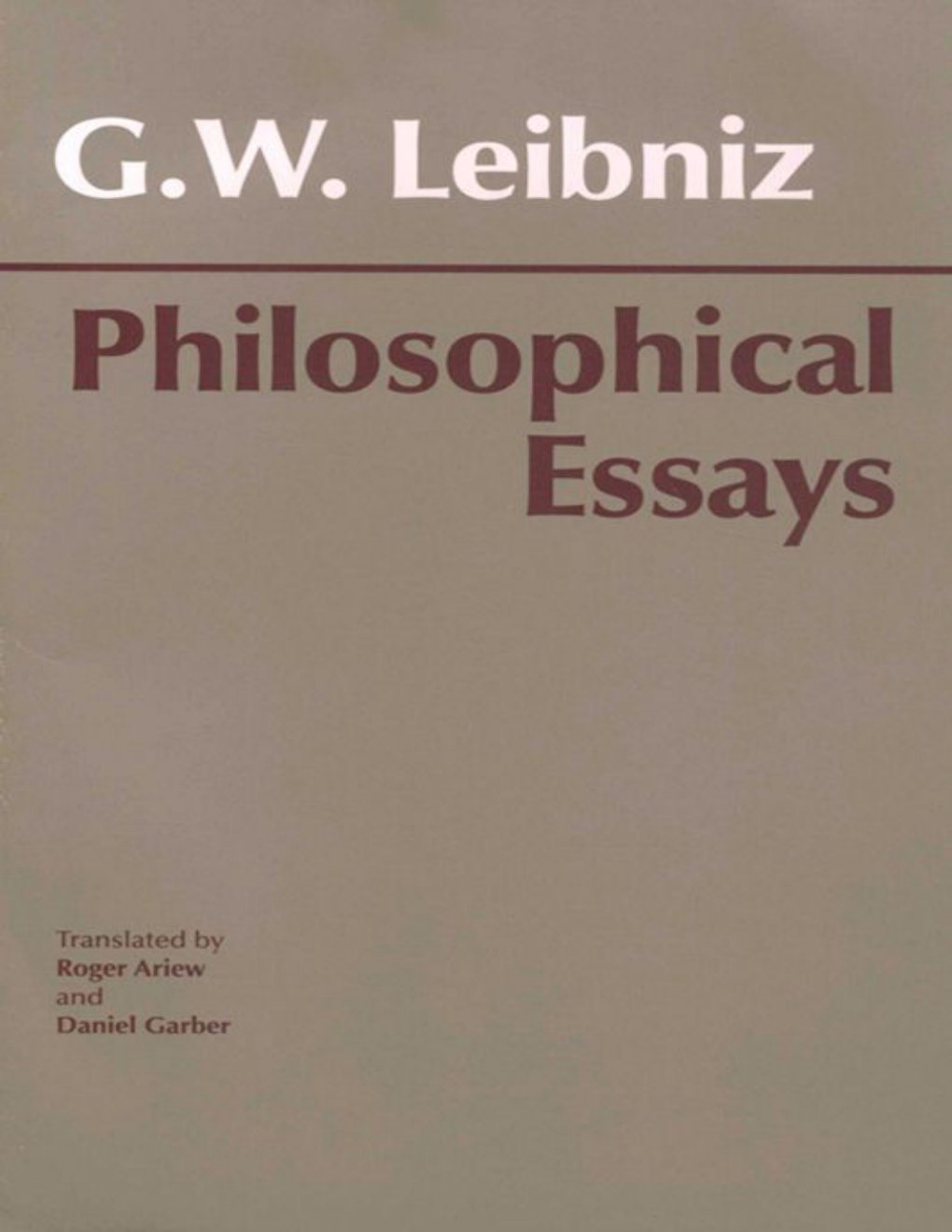 Cover of Leibniz: Philosophical Essays