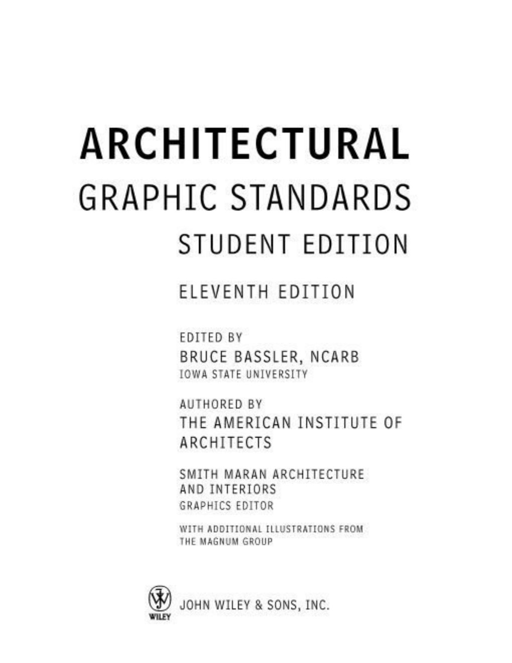 Cover of Architectural Graphic Standards