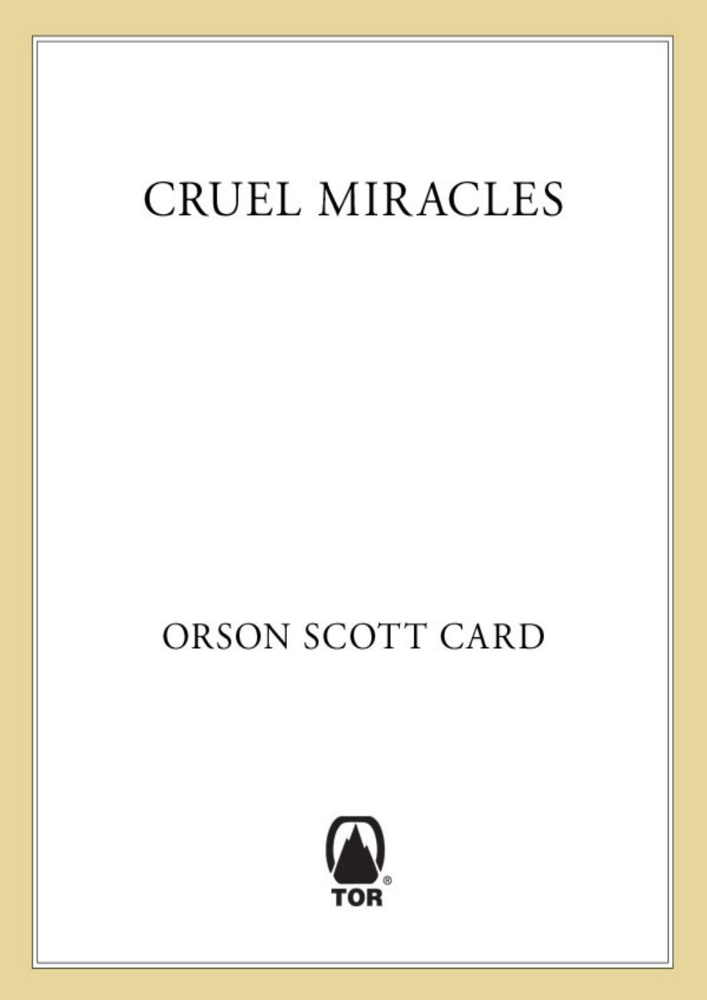 Cover of Cruel Miracles
