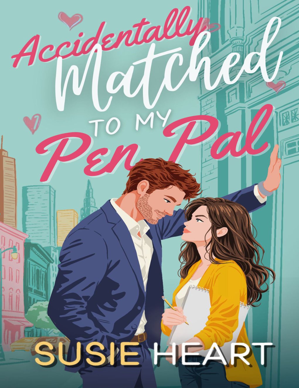 Cover of Accidentally Matched to my Pen Pal: An Enemies to Lovers He Falls First Sweet Romance (Matched Married and Marketed Book 3)