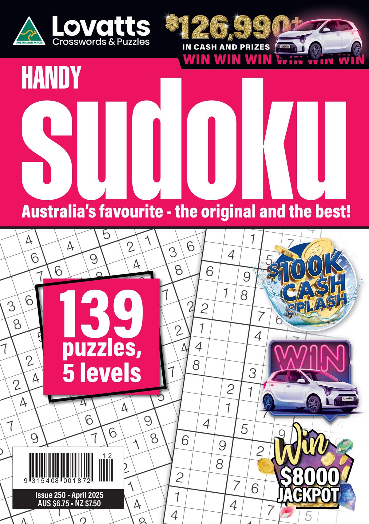 Cover of Lovatts Handy Sudoku (2025)
