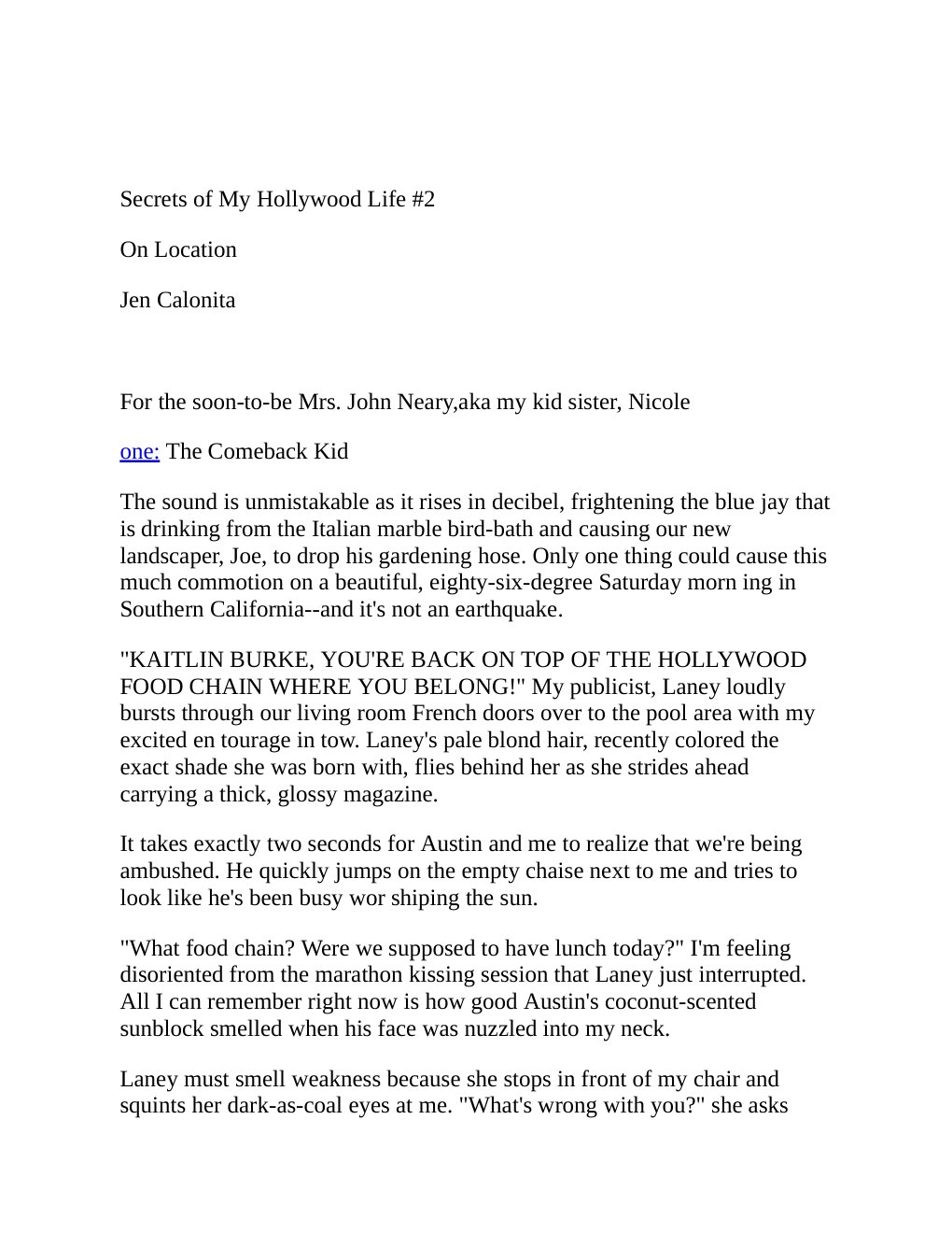 Cover of Secrets of My Hollywood Life #2: On Location