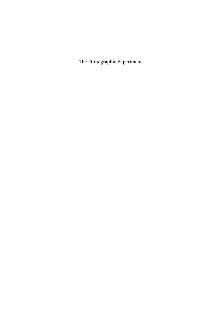Cover of The Ethnographic Experiment