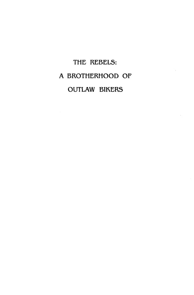 Cover of REBELS: