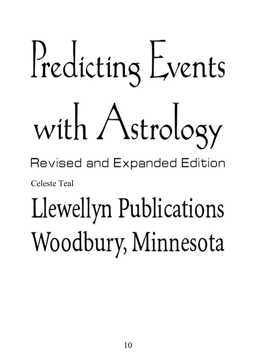 Cover of Predicting Events With Astrology