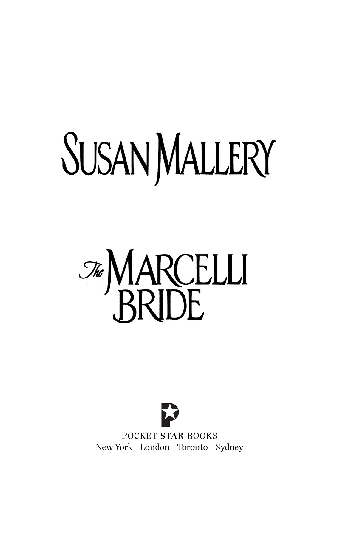 Cover of The Marcelli Bride