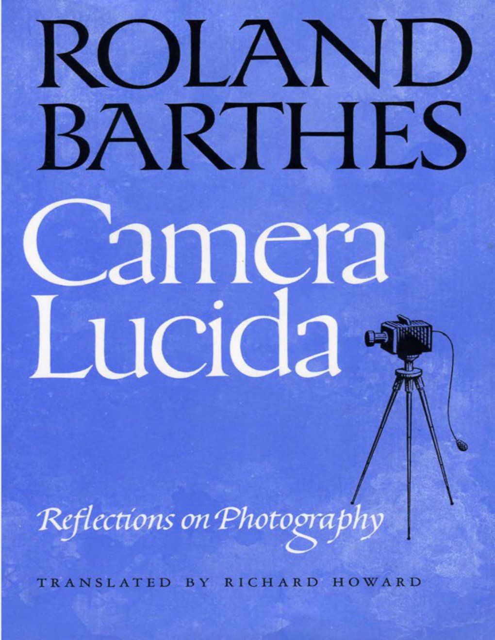 Cover of Camera Lucida: Reflections on Photography